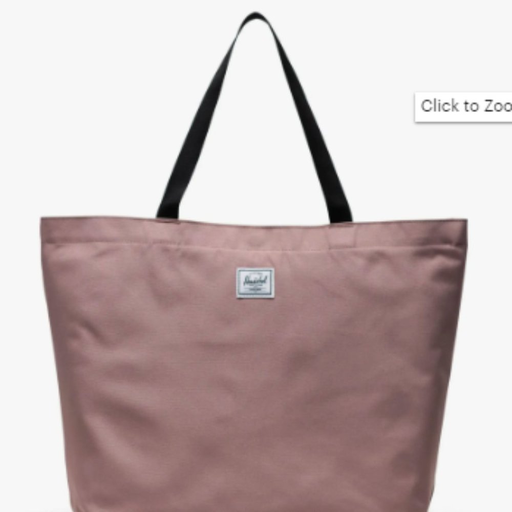 Herschel Supply Company Dusty Rose Tote with Black Straps